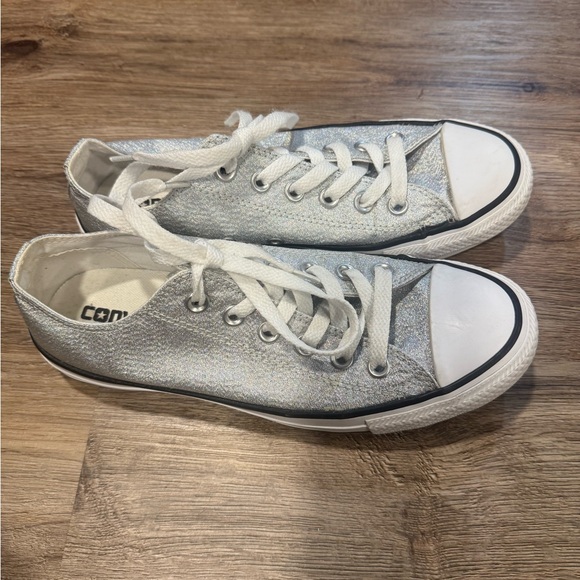 Converse Adult Street Low Top Lurex Shine Sneakers - Silver M5/W7 Silver Glitter - Picture 5 of 13